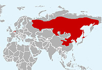 mapa výskytu burunduka páskovaného
